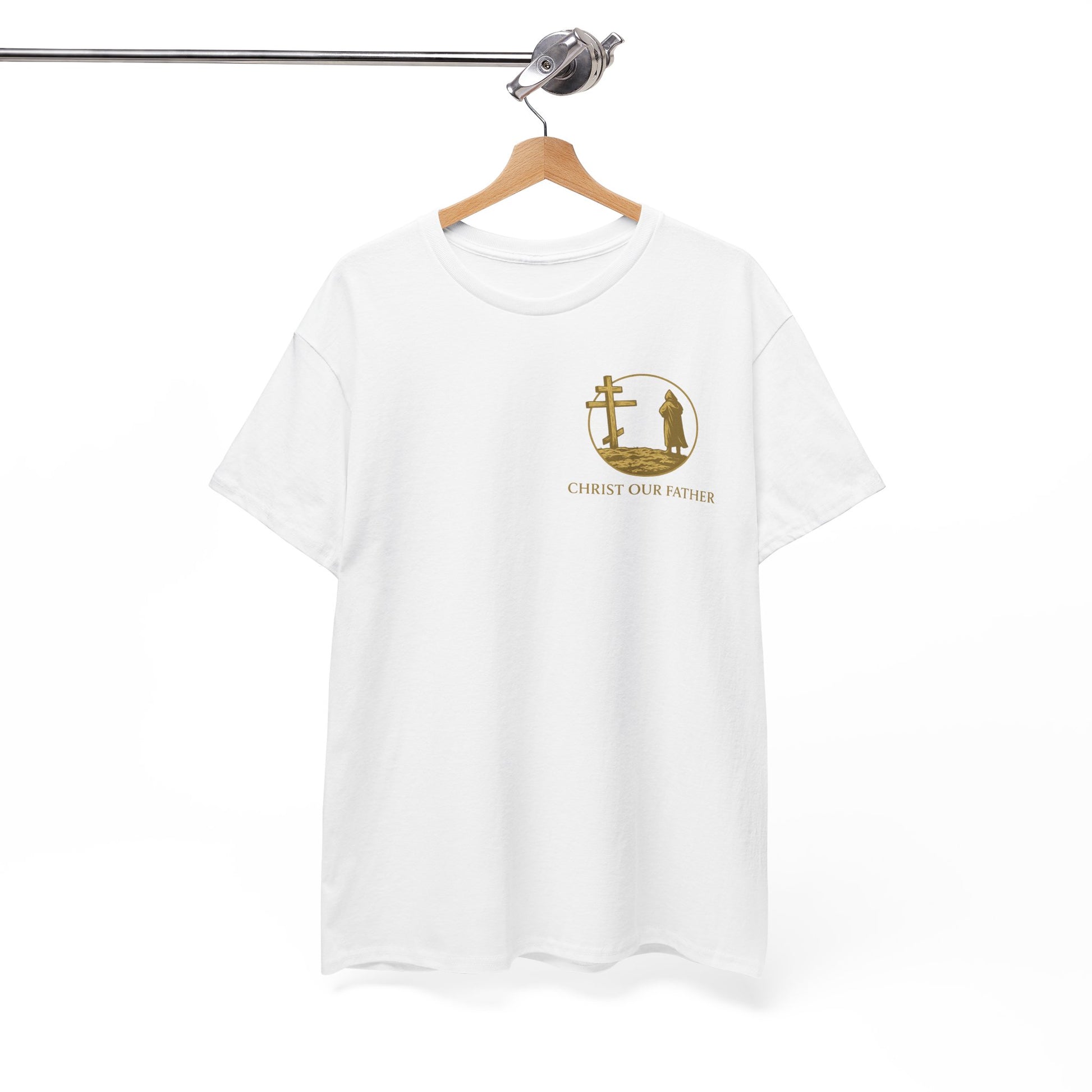 Christ Our Father" Orthodox Cross Tee – Gold Seal Edition