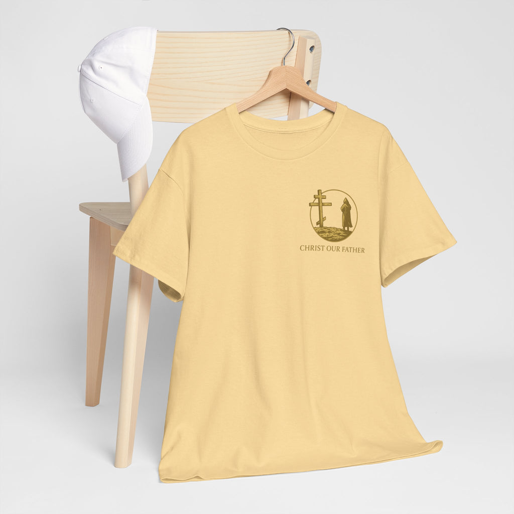 Christ Our Father" Orthodox Cross Tee – Gold Seal Edition