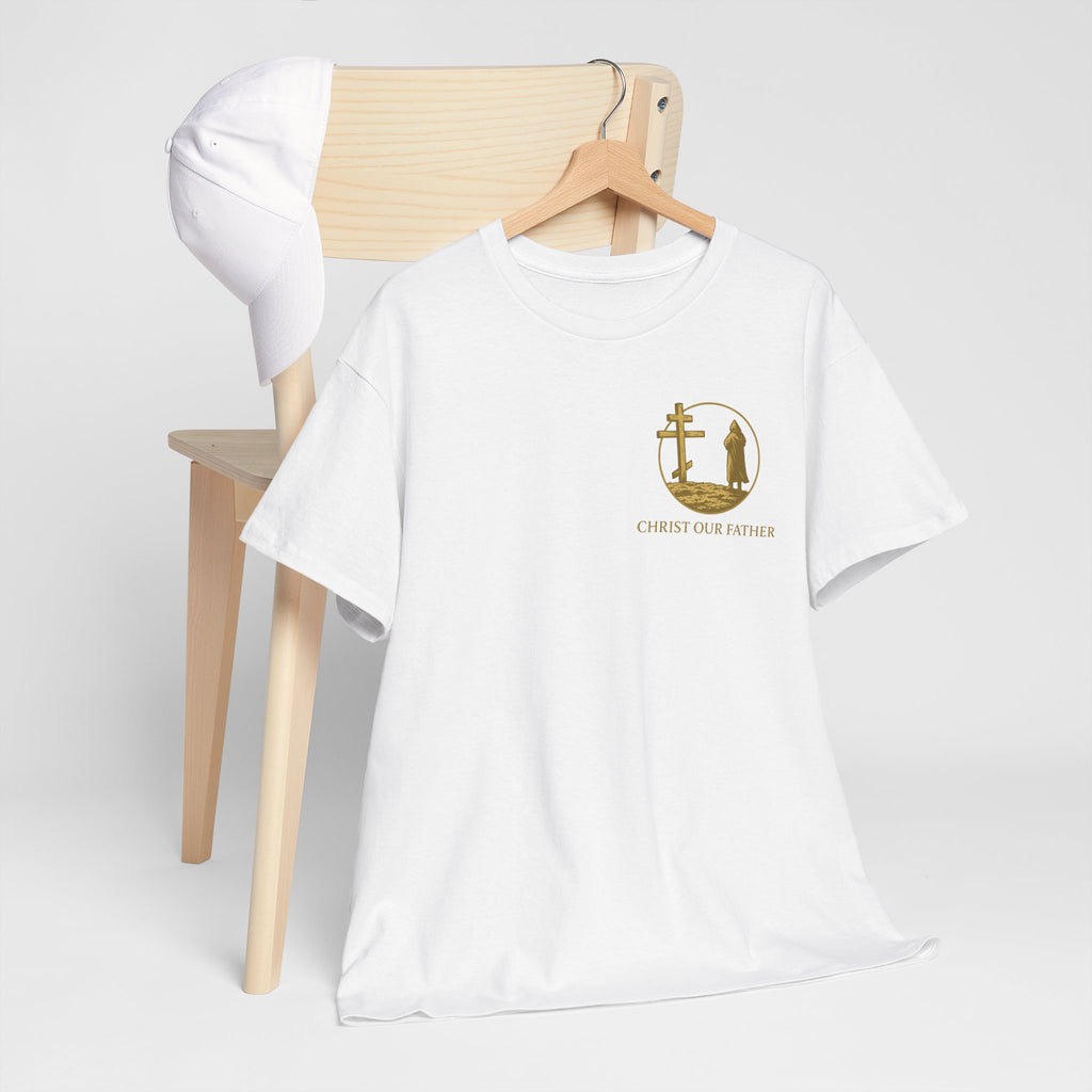 Christ Our Father" Orthodox Cross Tee – Gold Seal Edition