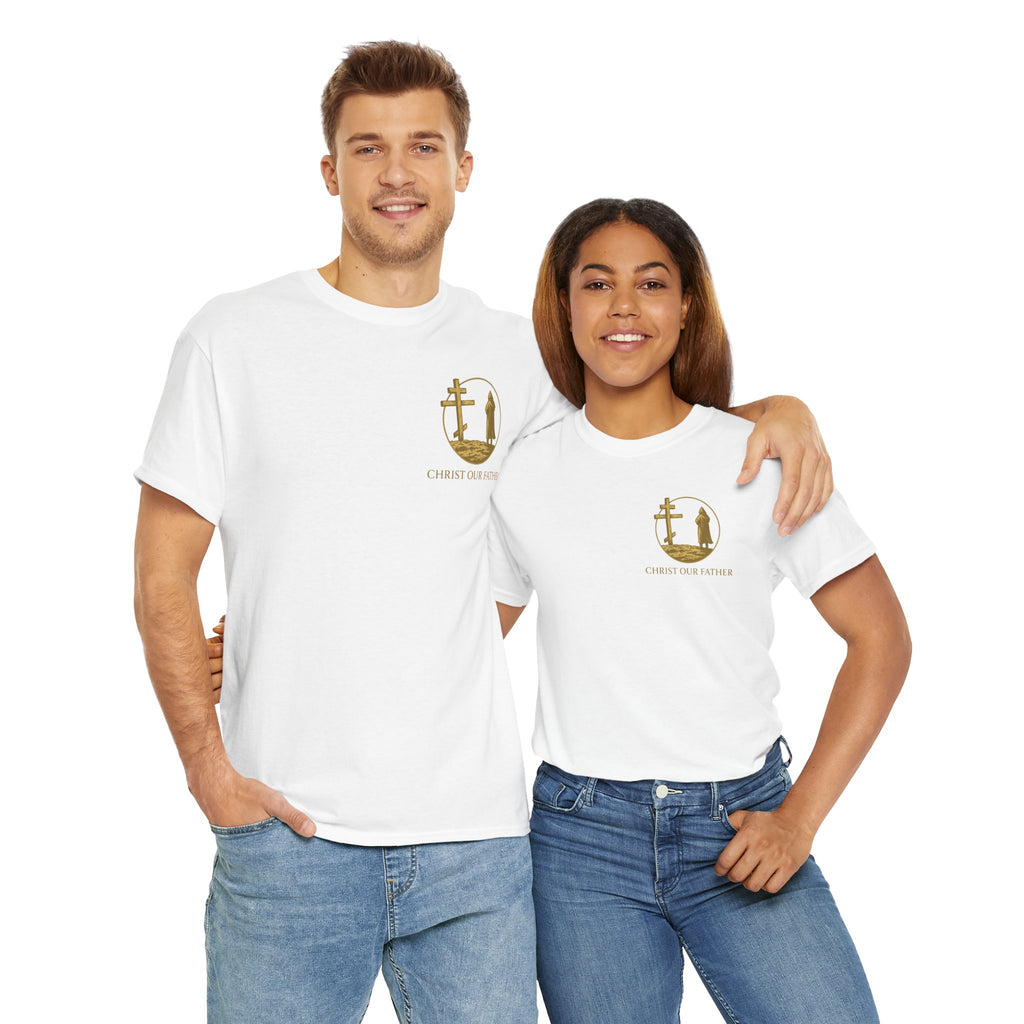 Christ Our Father" Orthodox Cross Tee – Gold Seal Edition