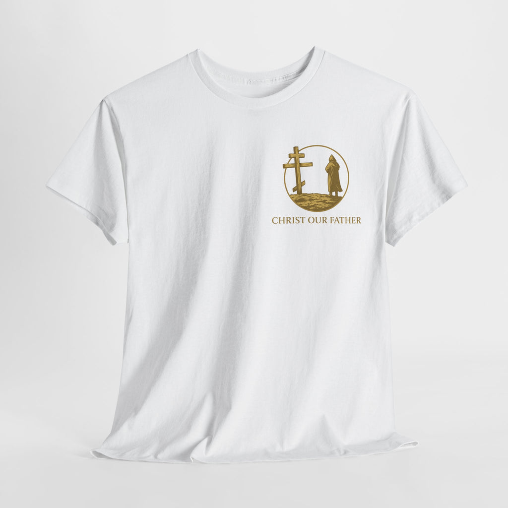 Christ Our Father" Orthodox Cross Tee – Gold Seal Edition