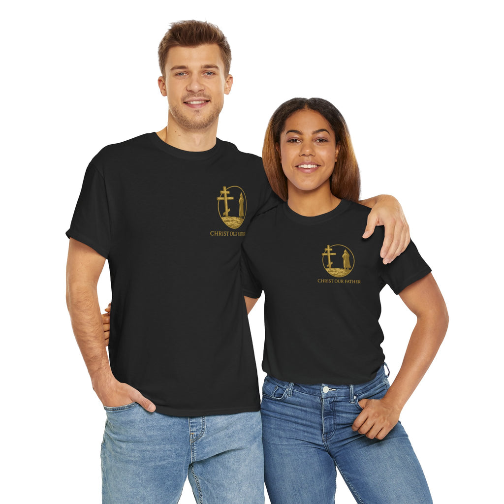 Christ Our Father" Orthodox Cross Tee – Gold Seal Edition