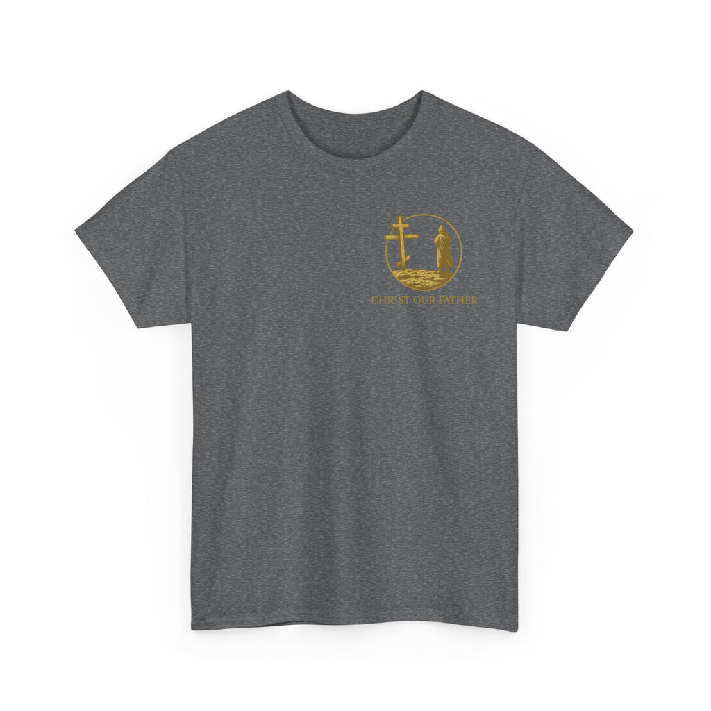 Christ Our Father" Orthodox Cross Tee – Gold Seal Edition