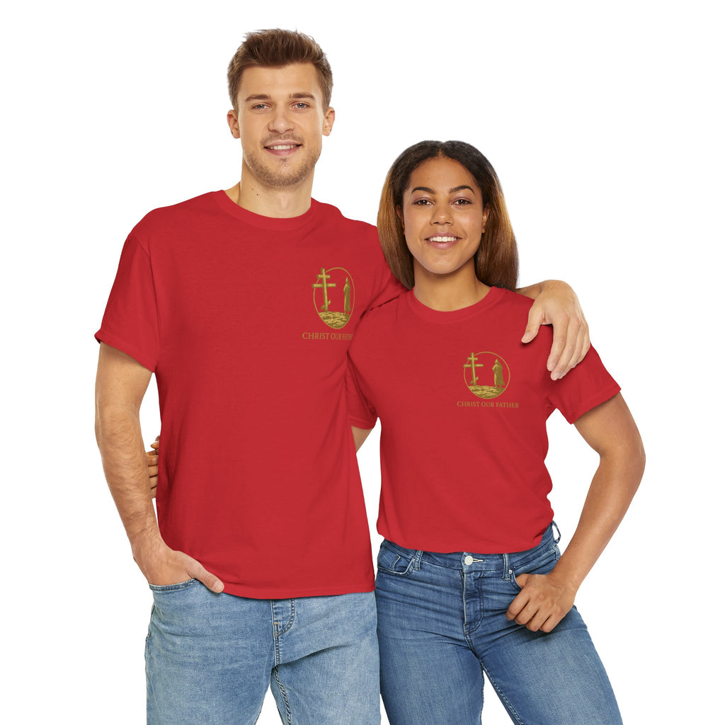 Christ Our Father" Orthodox Cross Tee – Gold Seal Edition