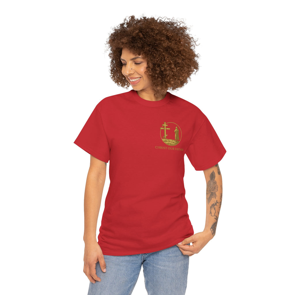 Christ Our Father" Orthodox Cross Tee – Gold Seal Edition