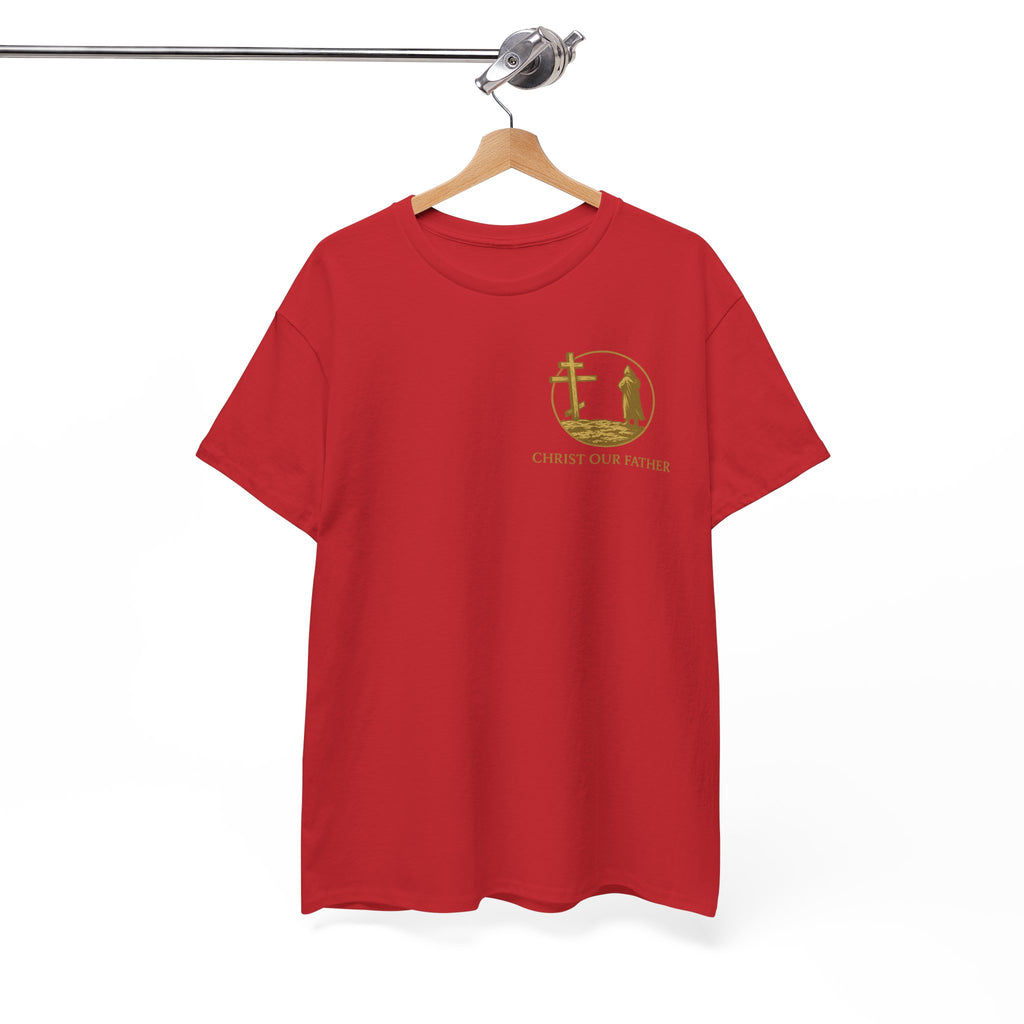 Christ Our Father" Orthodox Cross Tee – Gold Seal Edition