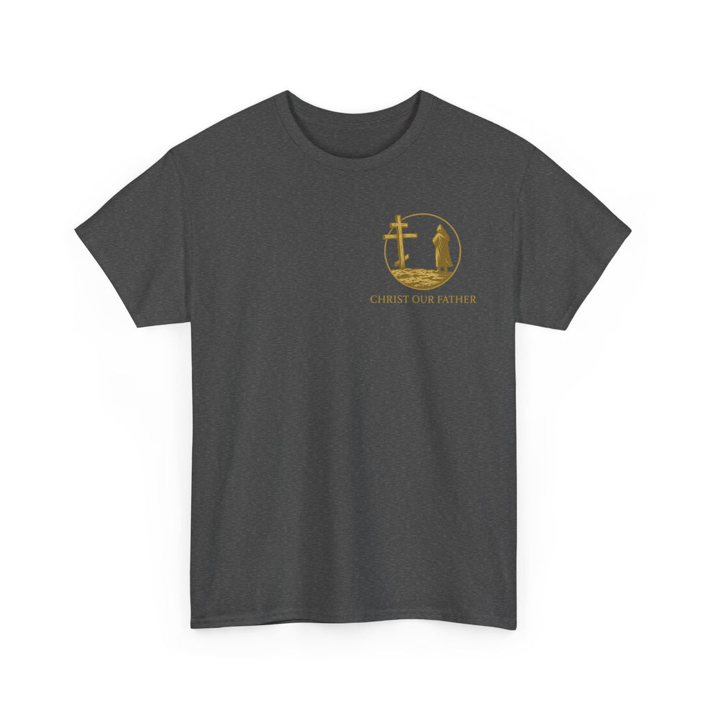 Christ Our Father" Orthodox Cross Tee – Gold Seal Edition