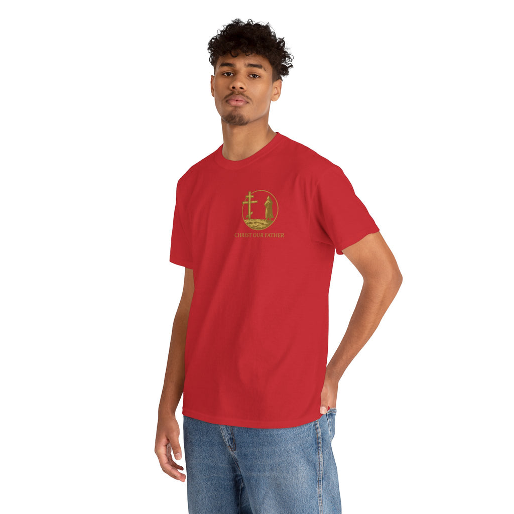 Christ Our Father" Orthodox Cross Tee – Gold Seal Edition