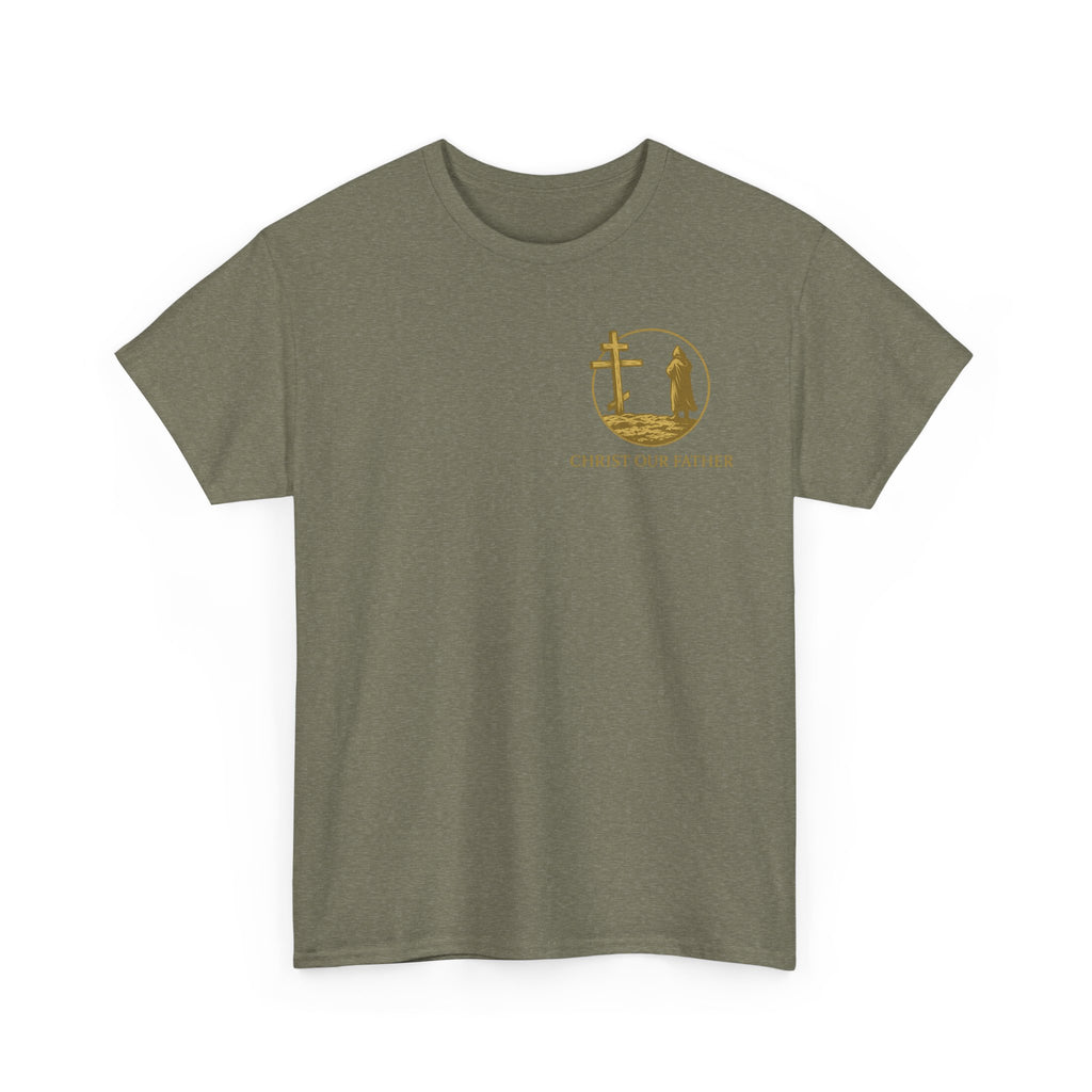 Christ Our Father" Orthodox Cross Tee – Gold Seal Edition